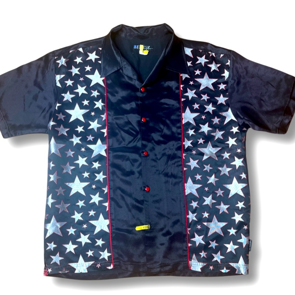 80’s American Shiny button down shirt!